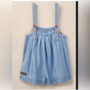 NWT Matilda Jane Heart To Heart Blue Skies Chambray Shortall 6